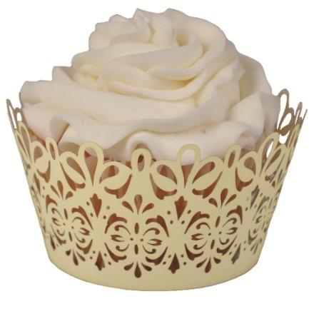 Lavish Ivory cupcake wrappers - pack of 12